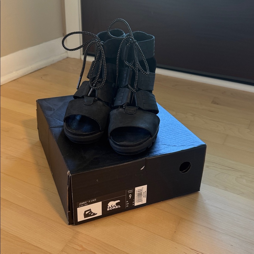 Sorel Black Joanie II Lace Wedge